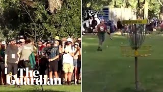 Unbelievable: Disc-golfer throws 247ft birdie to push World Championships to a play-off