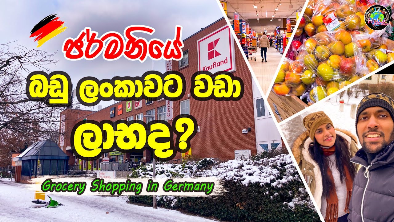Germany යේ බඩුමිල ලංකාවට වඩා ලාභද? | Supermarket in Germany | Grocery Shopping |  Cost of Goods