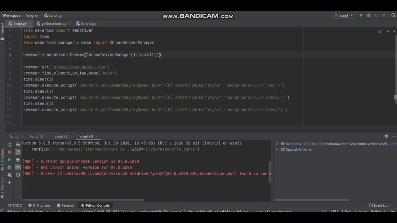Changing Background color of a website using python selenium - YouTube