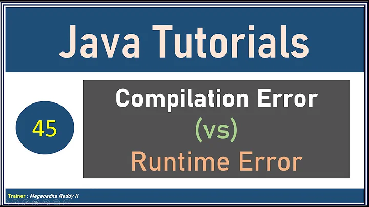 Java Tutorials : Compile Time vs Runtime Errors #45