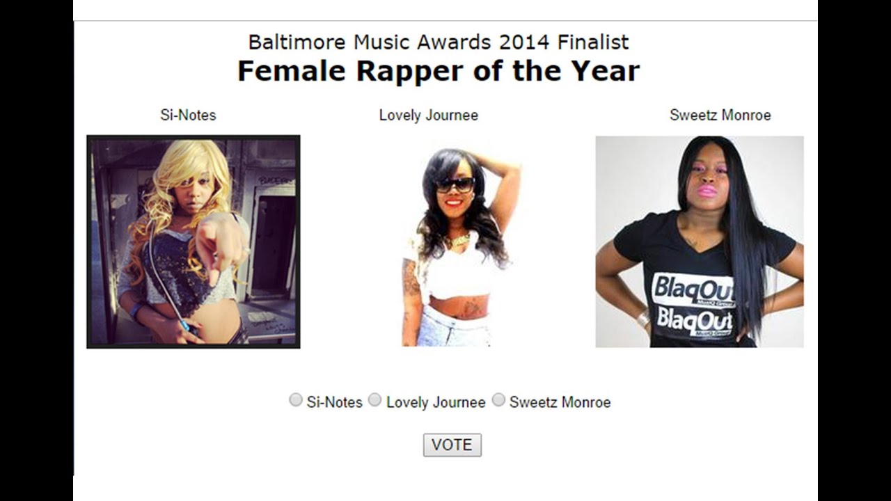 FEMALE RAPPER of 2014 VOTE Now #BaltimoreMusicAwards - YouTube