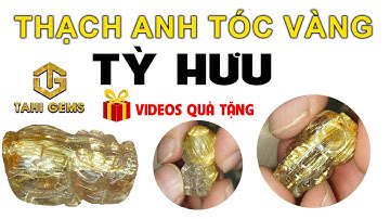 Tỳ Hưu Thạch Anh Tóc Vàng cho anh Huy làm trang sức cùng TahiGems