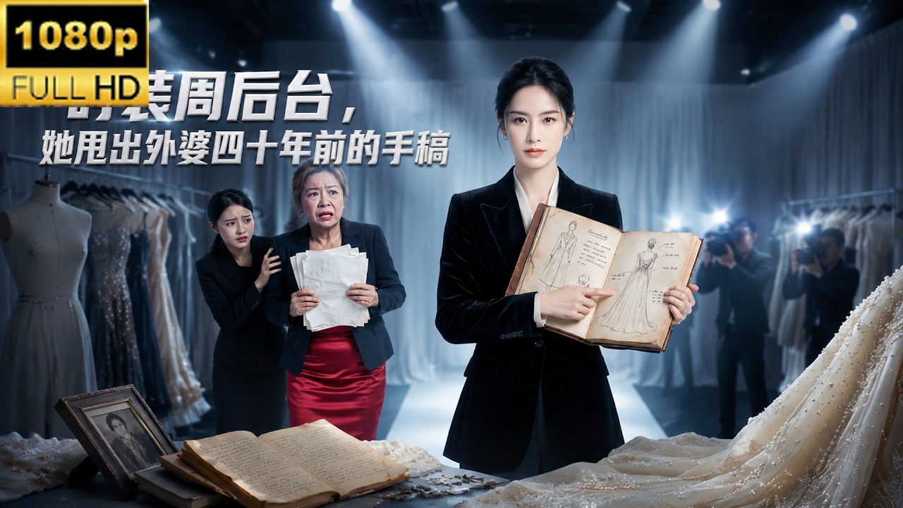 【新劇搶先看】🔥《時裝週後臺，她甩出外婆四十年前的手稿》最新全集更新！#紀律委員 #AI #真人AI短劇 #都市 #drama #短劇 #短劇全集 #逆襲 #情感