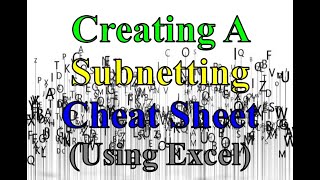 Creating a Subnetting Cheat Sheet in Excel | Networking Fundamentals