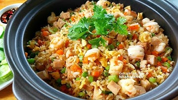 CƠM CHIÊN THẬP CẨM giòn thơm ngon cách làm ngon như tiệm ai cũng nấu được tại nhà |Nhamtran FV