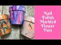 Everyday Crafting: Nail Polish Marbled Flower Pots