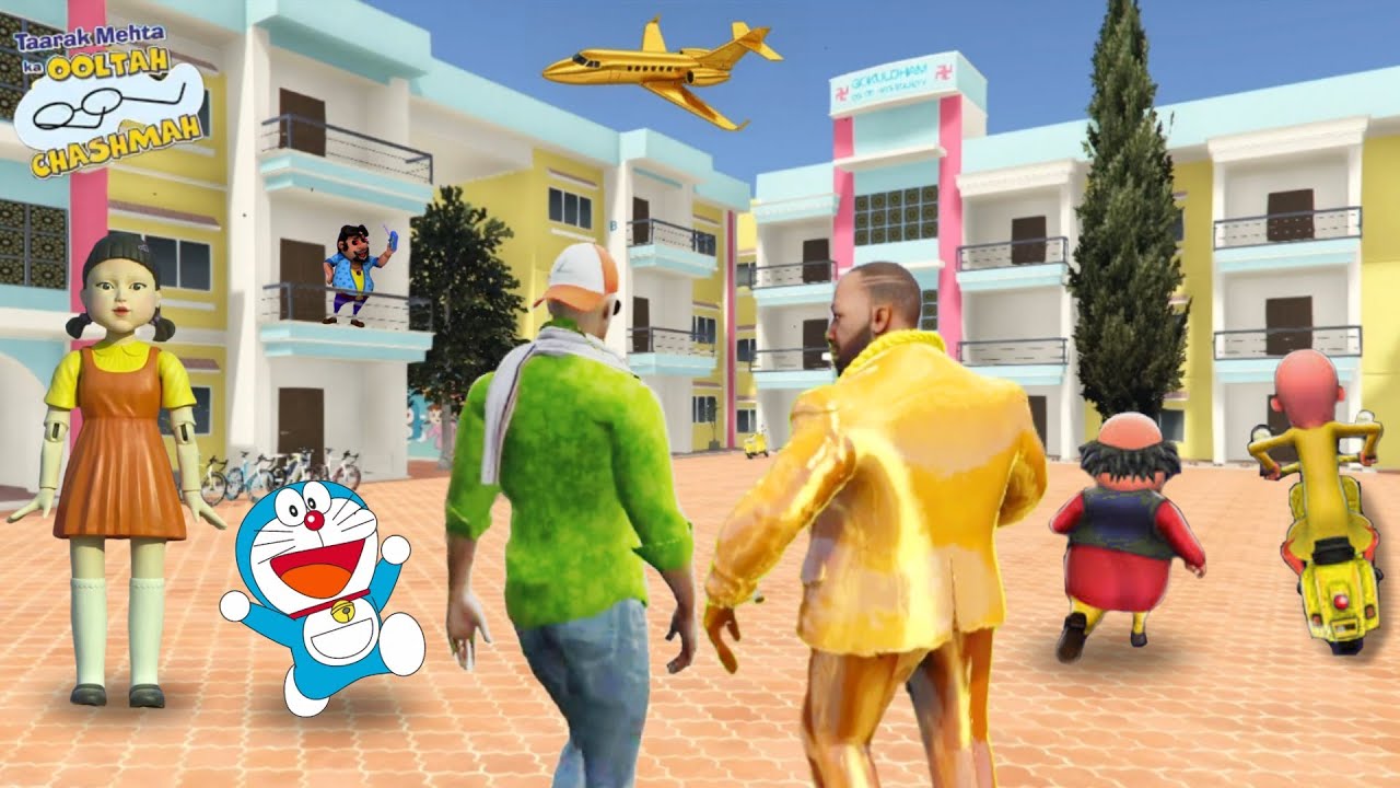 Franklin And Jack Friends going to Gokuldham society 💥🤯 In Indian Theft Aura Simulator