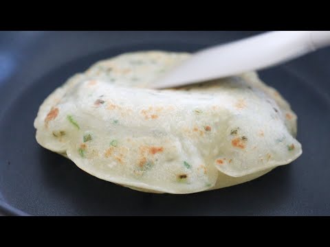 5 Min ready! Easy and quick flatbread made with batter! No oven