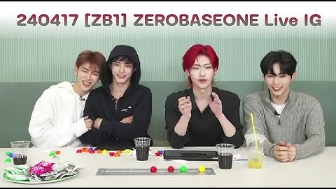 240417 ZEROBASEONE ZB1 Live IG ( Hanbin Jiwoong Zhanghao Ricky )