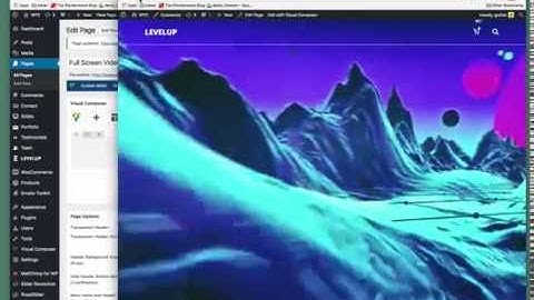 Fullscreen Video Row Backgrounds | LEVELUP WordPress Theme