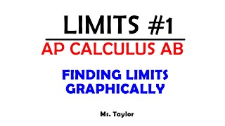 Learning Calculus - LIMITS #1 Graphical Limits