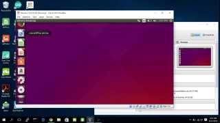 Install 64-bit ubuntu 15.04 on windows 10/virtualbox
http://android-er.blogspot.com/2015/09/install-ubuntu-linux-on-windows.html
related: 16.0...