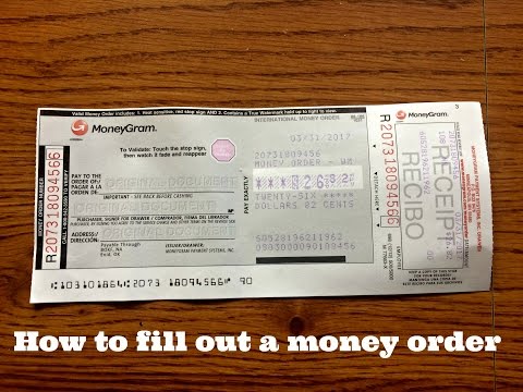 How to fill out a Walmart Money Order (Money Gram)