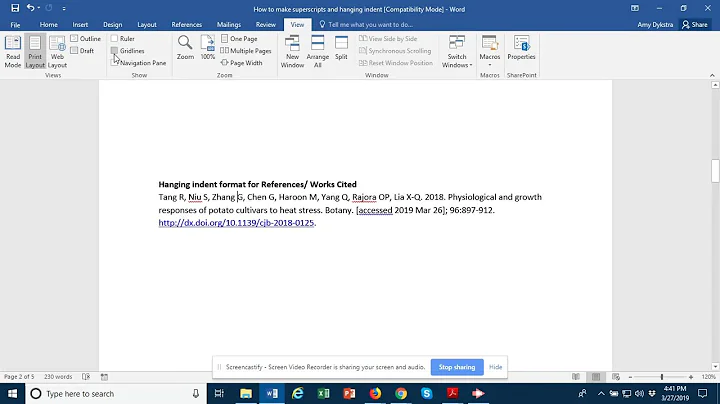 Formatting Tips for Writing Papers in Microsoft Word