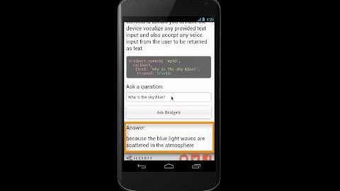 BridgeIt Mobile Web App Speech Demo