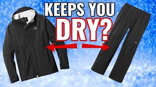 REI RAINIER Rain Jacket & REI FLASH STRETCH Rain Pants - Test & Review In BRUTAL Rainstorm!