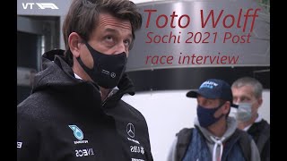 Toto Wolff post race interview Sochi Russian GP 2021