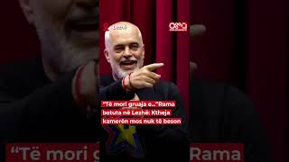 Thumbnail for “Të mori gruaja e...”, Rama batuta në Lezhë: Ktheja kamerën mos nuk të beson