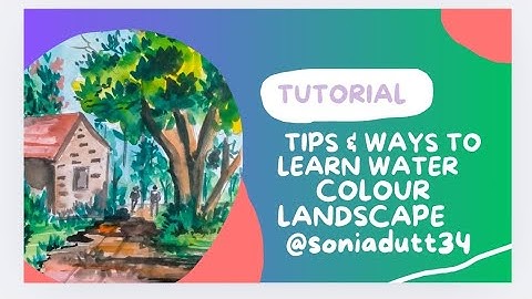 Tips and ways to learn water colour landscape step by step tutorial for beginners 