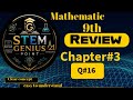 Math 9th Review Chapter #3rd Q#16