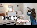 Shared Bedroom Transformation with Calm and Cohesive Kid&#39;s Bedroom Decor 3