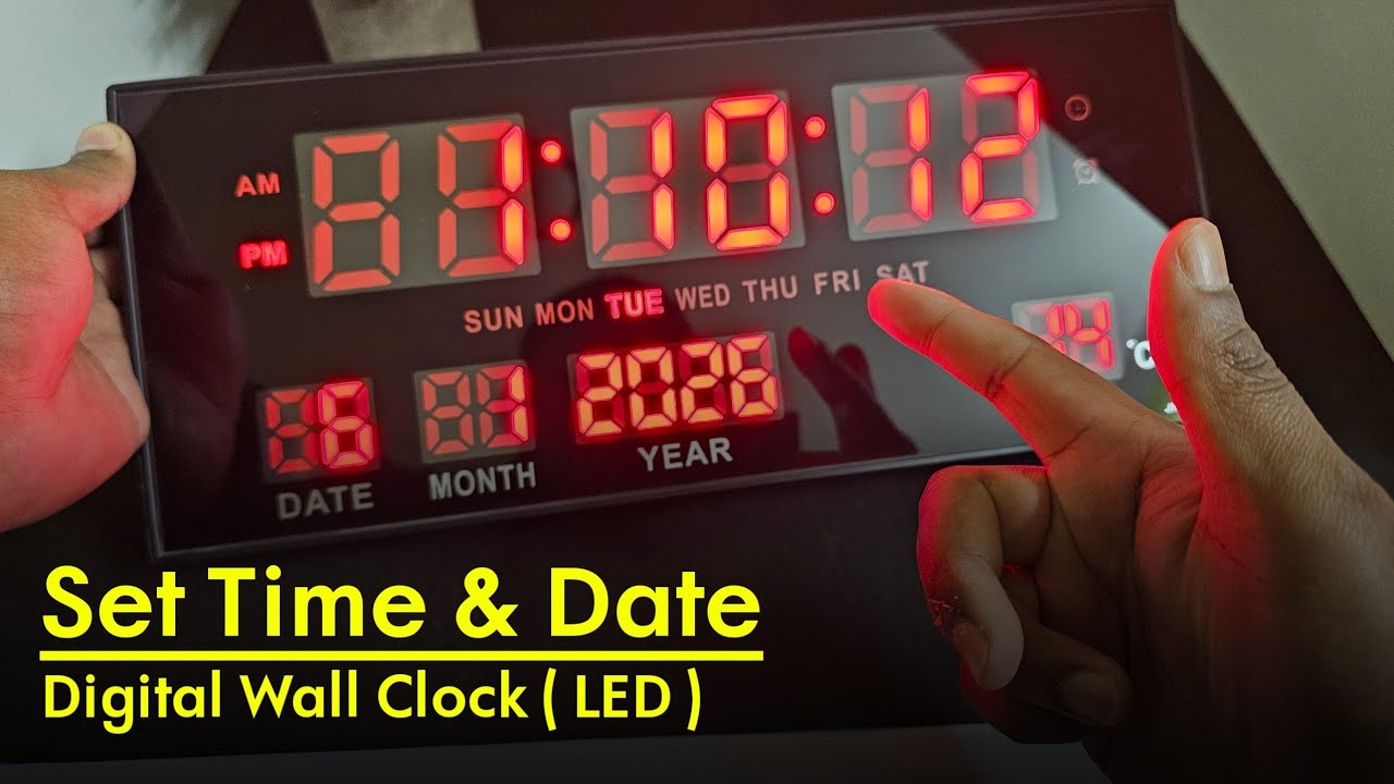 How To Set Time & Date on Digital LED Wall Clock| Digital Wall Clock ...