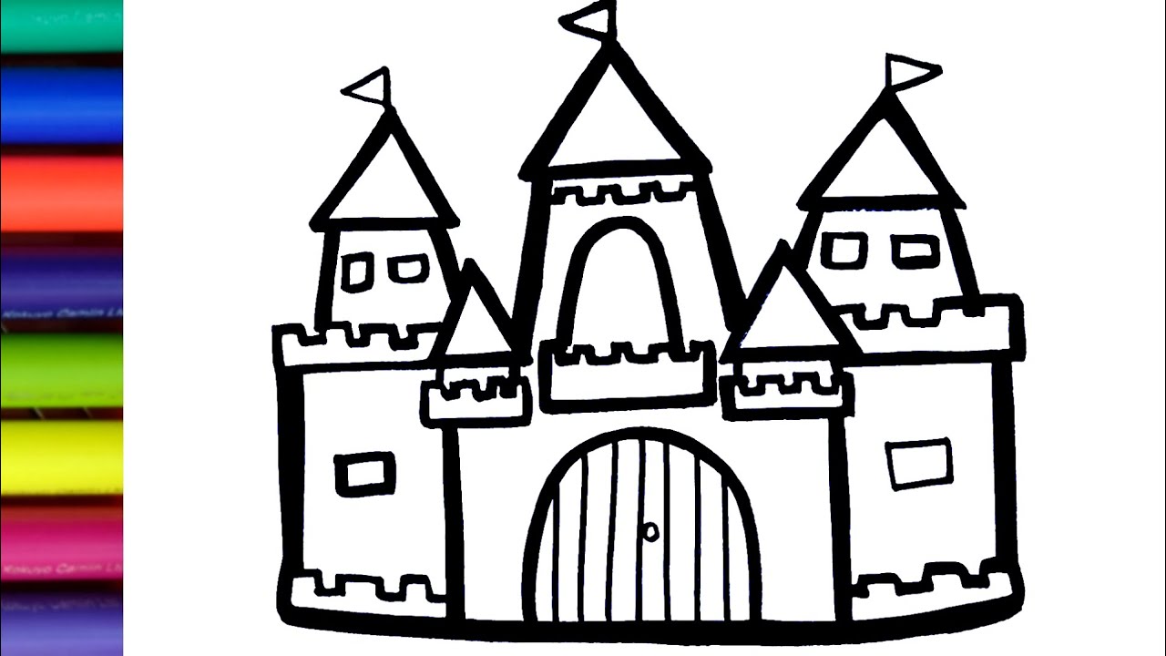 Free & Easy To Print Castle Coloring Pages | Castle coloring page, Coloring  pages, Castle drawing