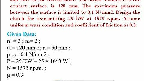 Multi Plate Clutch- Problem (P.AMARNATH)
