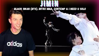 Performing Artist Reacts to JIMN - Black Swan (BTS), MMA, Contemp Dance & I Need U SOLO (VOICEOVER)