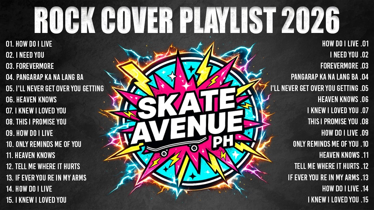 Skate Avenue PH Rock Covers 2026 🎸🔥 | Nonstop Lyrics Playlist | Best Rock Hits ⚡🎶