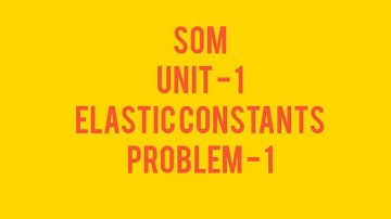 Elastic constants problem 1