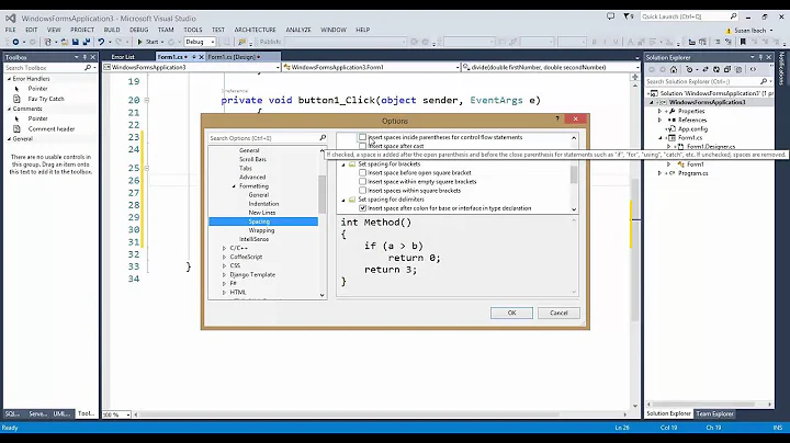 Formatting Your Code with Visual Studio