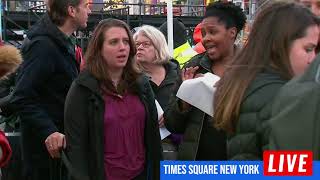 TIMES SQUARE, Manhattan —Shred and smash away 2018 on 'Good Riddance Day '