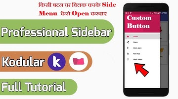 How to make professional side menu in makeroid kodular with open custom button