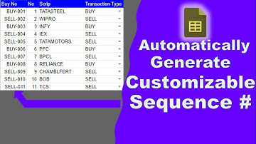 How to Generate Customizable Sequence Number  in Excel or Google Sheets Automatically