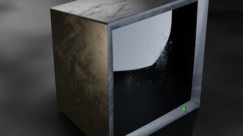 Low poly old tv set(Blender)