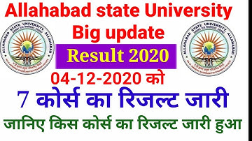 Allahabad state University result 2020 || Ba Bsc Bcom  || Ma MSC Mcom result || Result news today ||