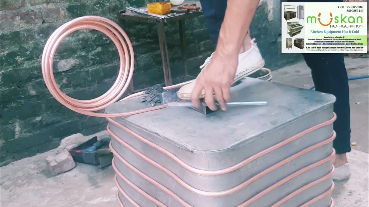 How to Brazing Copper On Steel Soldding Watercooler Tank YouTube