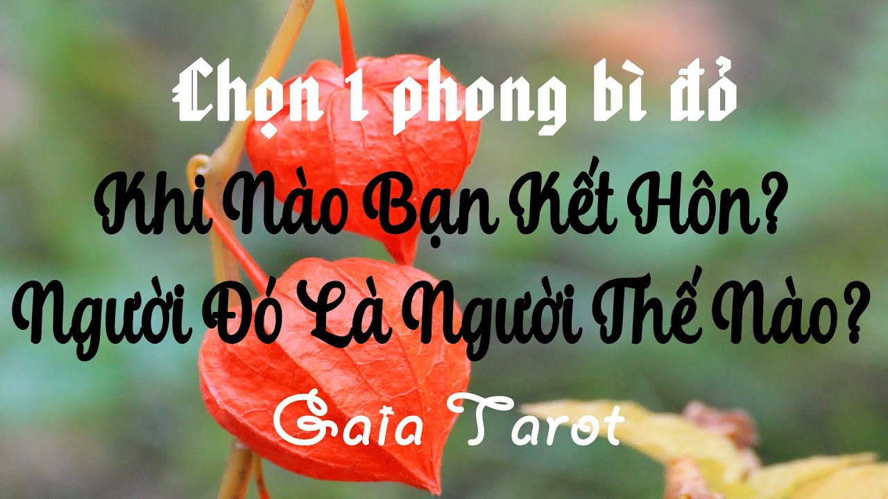 Chọn 1 Phong Bì Đỏ - Khi Nào Bạn Sẽ Kết Hôn? Người Đó Là Người Như Thế Nào? - Gaia Tarot