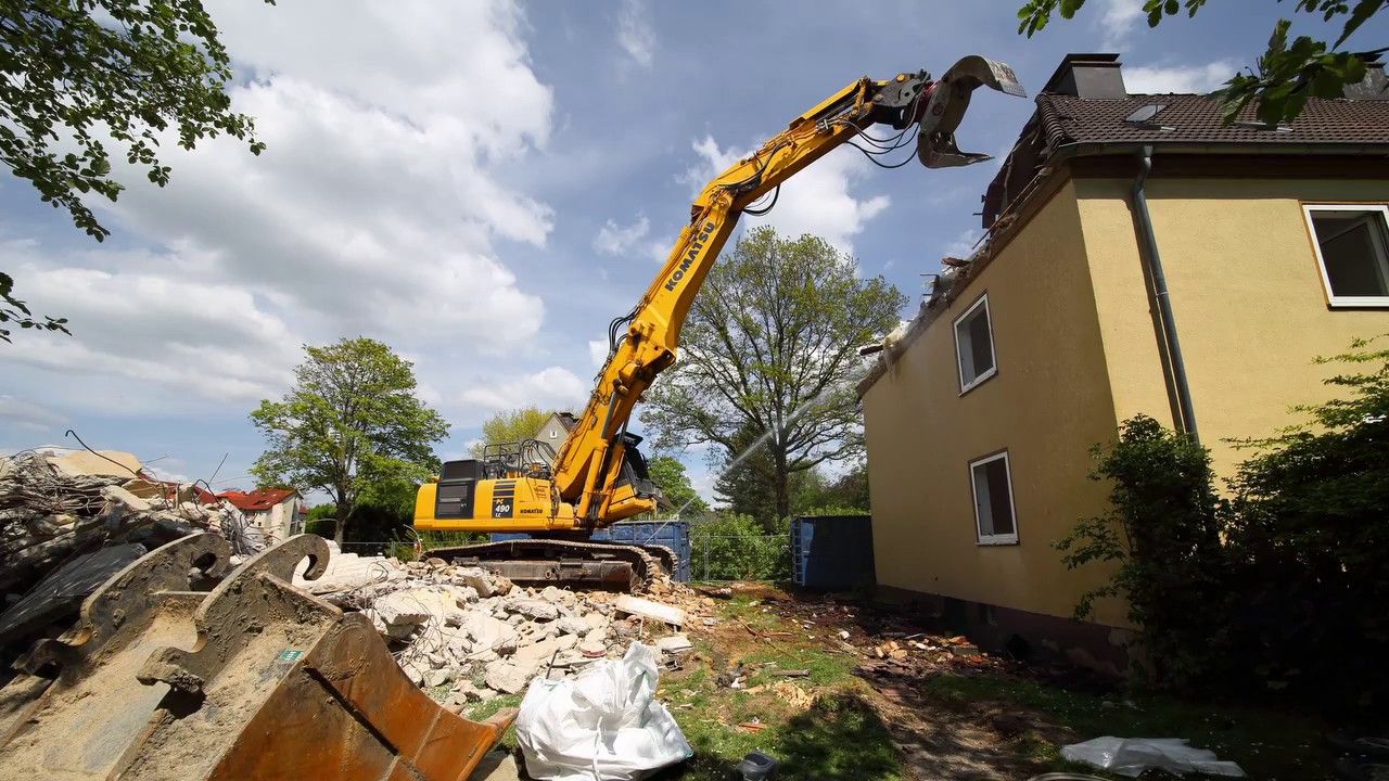 Abbruch von Mehrfamilienhäusern in Hattingen 