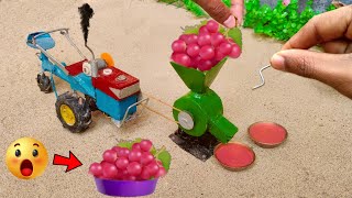 Diy tractor grapes juice machine mini science project #7 || flour mill || @KeepVilla || @MiniTheQ