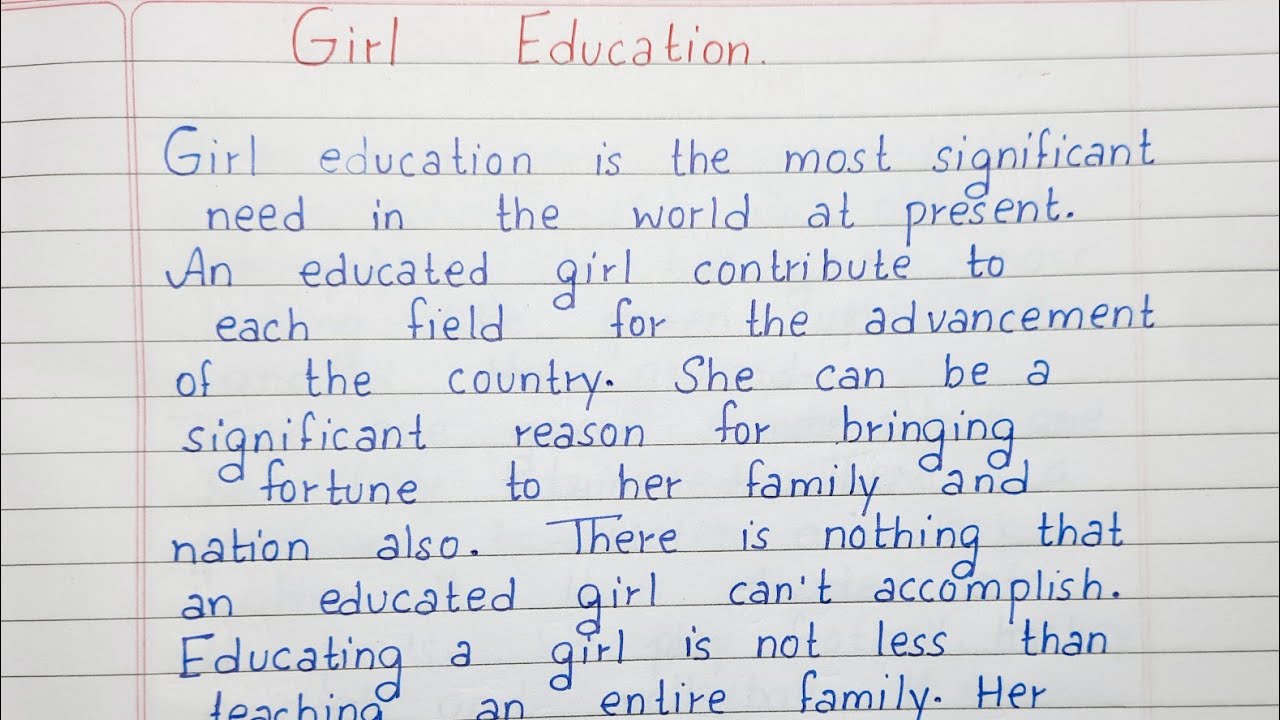 essay about girl child