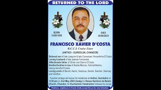 The last journey of Francisco Xavier D'costa 02-05-2023