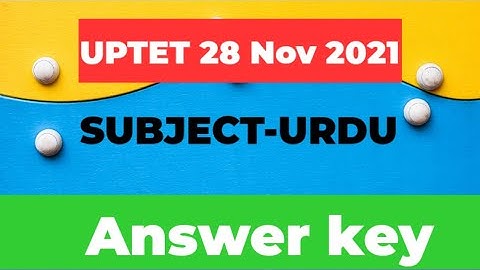 UP TET 2021 |URDU ANSWER KEY|PRIMARY LEVEL|CANCELLED PAPER|#shoaib Khan official|