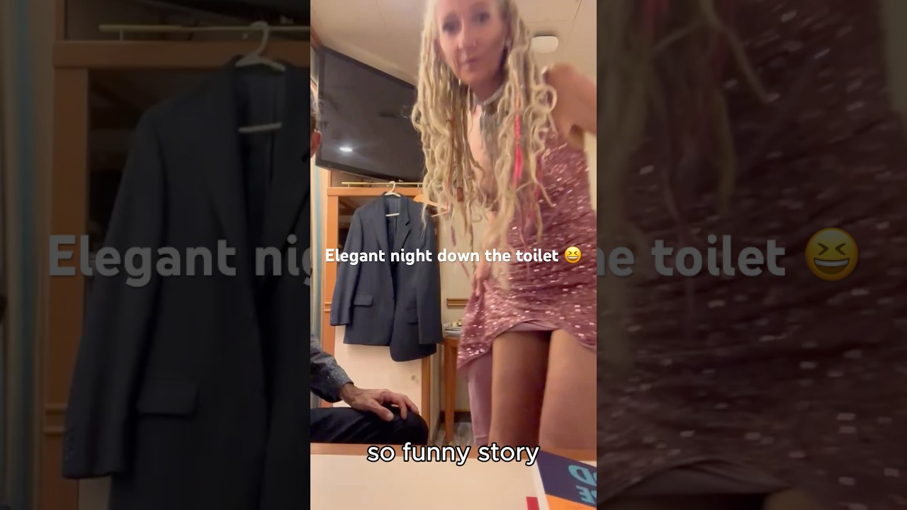 Elegant Night… But My Dress Took a Dip 😂 | Cruise Day 2 | The Saz n Daz Show #Shorts