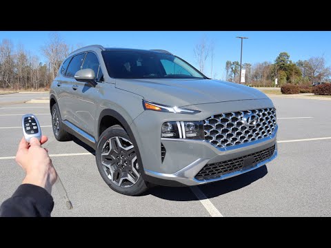 2021 Hyundai Santa Fe Limited 2.5T: Start Up, Smart Park, Walkaround, Test Drive and Review