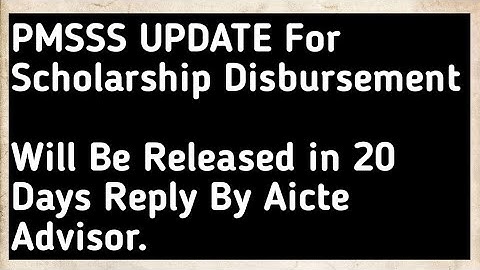 UPDATE REGARDING RELEASE OF PMSSS SCHOLARSHIP FOR ALL STUDENTS STUDYING UNDER PMSSS/WILL BE RELEASED