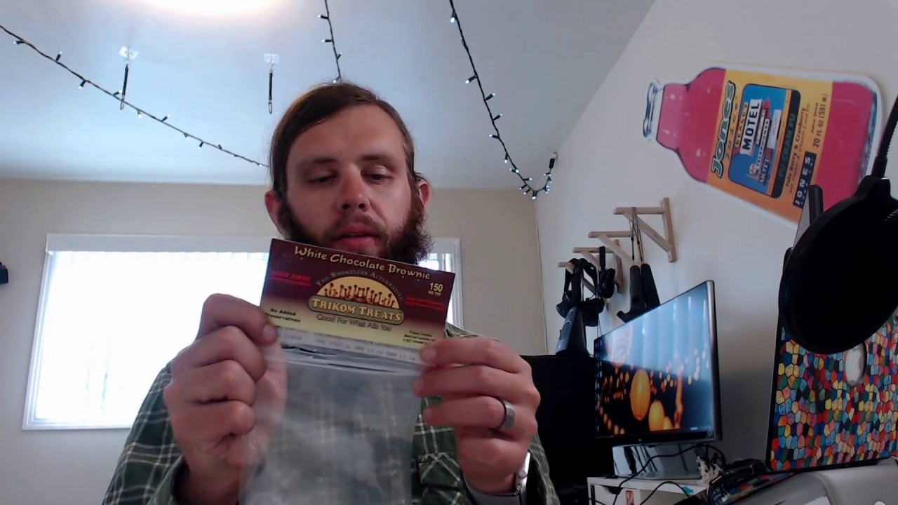 Trikom Treats White Chocolate Brownie 150 mg: marijuana edible review