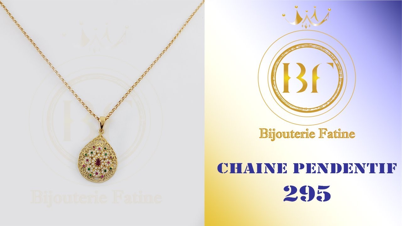 Chaîne Pendentif 295 très élégante en or 18 carats - YouTube