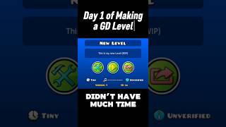 Day 1 of making a GD level #gd #geometrydash #level #youtube #youtubeshorts #creator #shortvideo